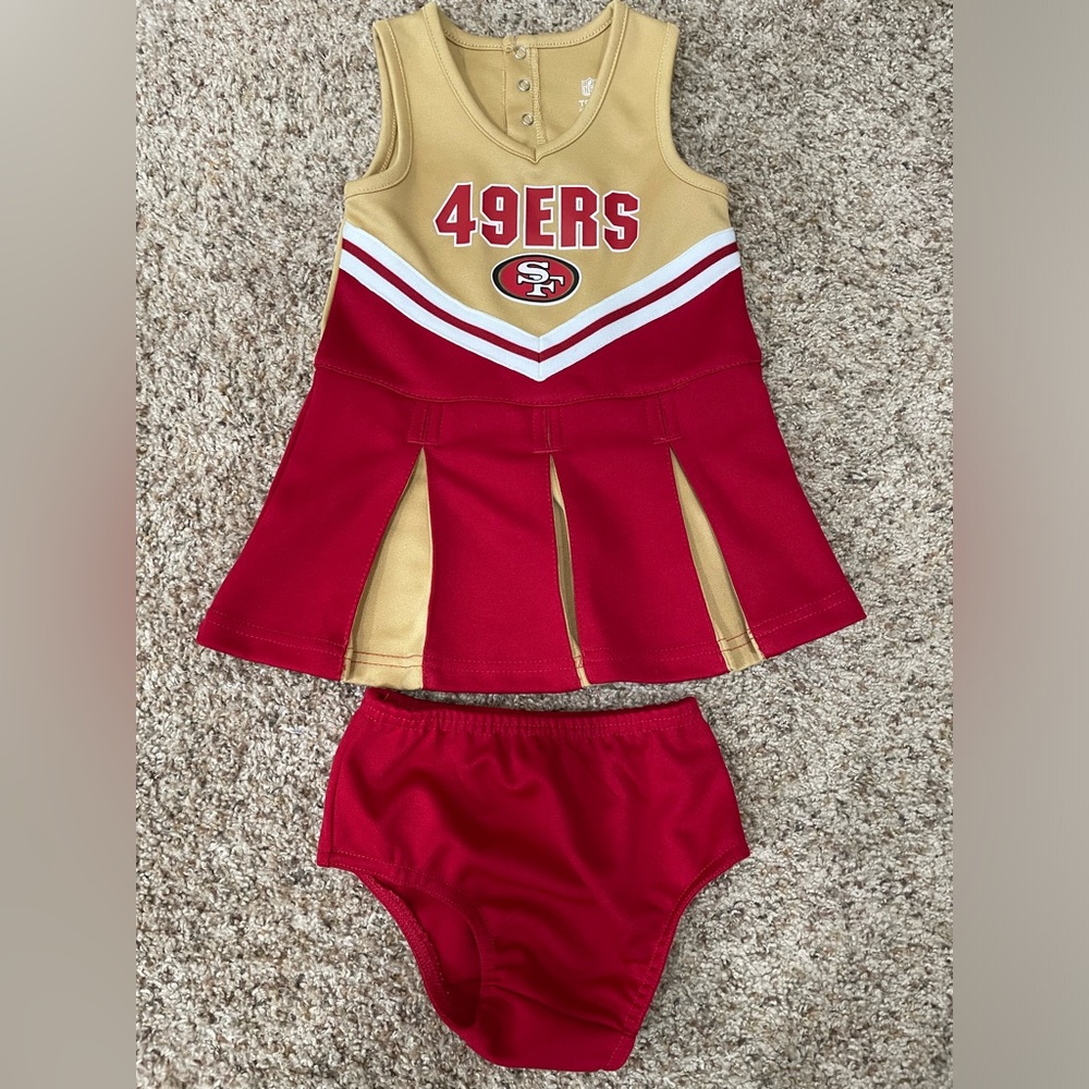 49ers official Toddler Jersey Cheerleading Outfit-2T